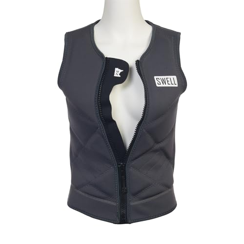 Womens Neoprene Wakesurf Comp Vest - Designed Exclusively for Wake Surfing, but Great for All Other Watersports Activities! (Navy, Medium)