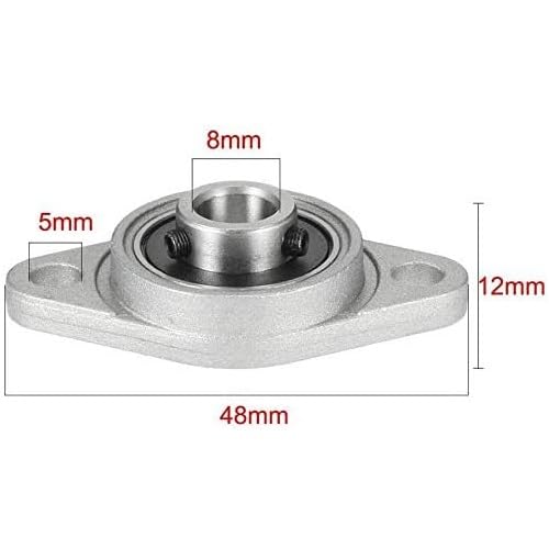 KOMUNJ 6 Stücke KFL08 Stehlager 8mm Flanschlager Selbstausrichtend Stehlager Rhombische Flanschlager, für Filmverarbeitern, Rotierenden Maschinen, Druckmaschinen usw