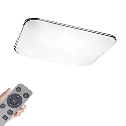 Preisvergleich Produktbild MIWOOHO 64W Modern Dimmbar LED Ultraslim Deckenleuchte Badleuchte Deckenlampe Flurleuchte Silber (3000-6500K)
