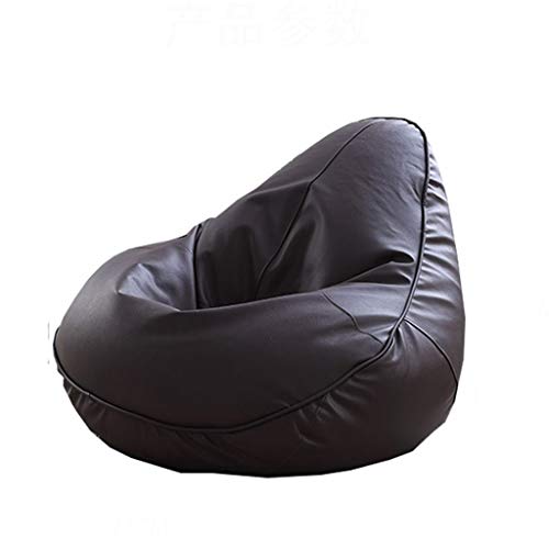 JJZXT Leder Lazy Sofas Decken Stühle ohne Füllstoff Leinen Stoff Liege Sitz Sitzsack Hocker Puff Couch Tatami Wohnzimmer