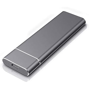 Disco rígido externo de 1 TB compatível com Mac, PC, laptop e desktop, antiqueda e à prova de choque, disco rígido portátil ultra fino e de alta velocidade HD externo (1 TB, preto)