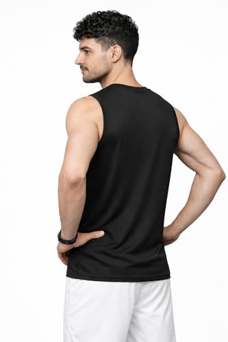 Xaavo Men's Sleeveless Gym Shirt, White, Pack of 2 - Image 6