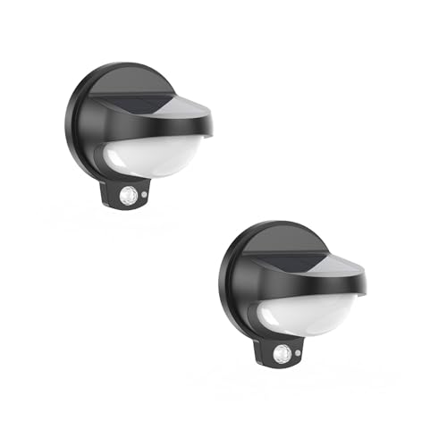 Détecteur de mouvement luminaire mural solaire LED extérieur étanche IP65 lumière chaude