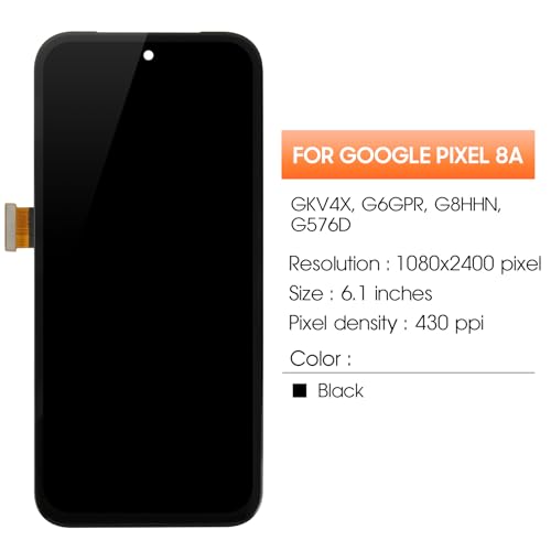 Écran Pixel 8a original avec capteur d'empreinte pour GKV4X G6GPR