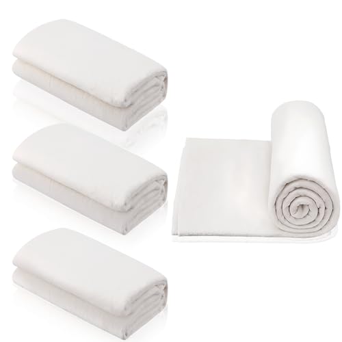 6 Pcs Natural Cotton Quilt Batting Heat Resistant Batting Warm White Cotton Lightweight Lining for Potholders Quilting Fabric Sewing Crafts Wearable Arts Place Mat(39 x 39 Inch)