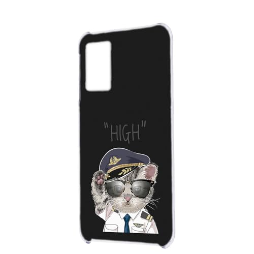 Galaxy A53 5G 用 SC-53C SCG15 対応 猫パイロット キャットキャラクター ぐらふぃっと スマホケース ギャラクシーa53の5Gカバー 携帯 ハードケース h237a02