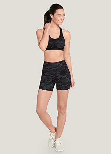 Jockey Women's Activewear High Rise 5" Bike Short, Black Camo, Xl #TOP3