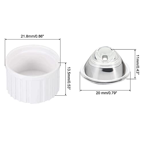Image of PATIKIL 20mm LED Lens 20 Degree with Plastic Holder, 8 Set Acrylic Optical Lenses for 1W 3W High Power LED Light, White /Transparent