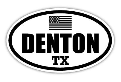 Denton TX Texas Denton County Stealthy US Flag Euro Decal Bumper Sticker 3M Vinyl 3