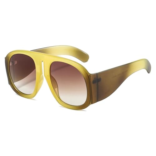 Lunettes de soleil rétro à grande monture noire MUTYNE avec verres dégradés punk