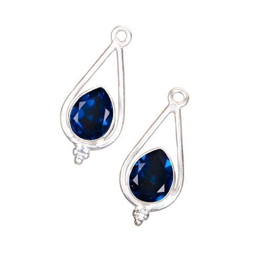 Natural London Blue Topaz Gemstone 925 Sterling Silver Jewelry Earring ,Stylish Earring For Her, Fine Silver Jewelry, Gemstone Earring, Drop & Dangle Earrings, Handmade Jewelry Earrings