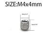 100pcs M4x4mm Stainless Steel Hex Socket Set Cap Point Grub Screws