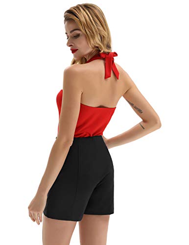 Belle Poque Women High Waist Stretch Sailor Pinup Shorts4