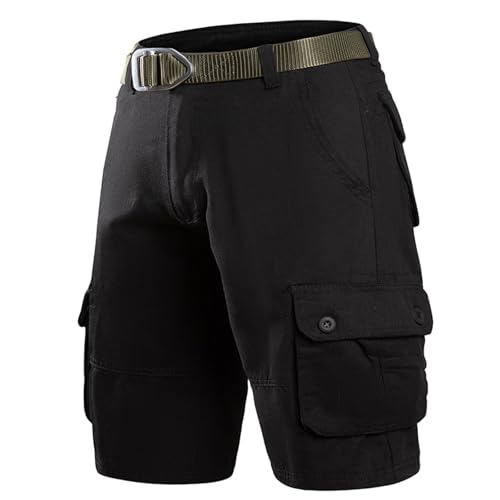 Short de travail décontracté uni en maille séchage rapide