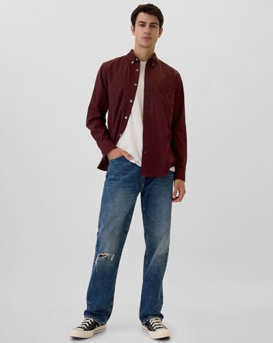 Image of Gap Men Regular Fit Checkered Full Sleeves Collared Shirt