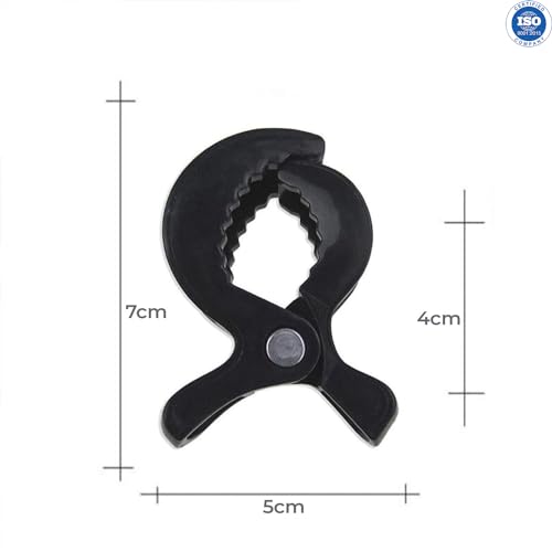 Image of Safe-O-Kid (1 Pcs) Baby Stroller Hooks Multipurpose Pram Toy Holder | Stroller Accessories for Hanging Bags, Toys, Hats & Burp Cloths | Strong Clip Hooks for Stroller, Pram & Pushchair | Black