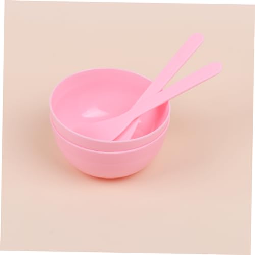 10 tazones para mezclar cristal rosa reutilizables y apilables miniatura 4