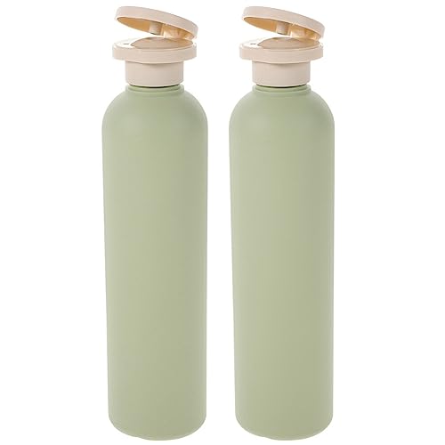 NUOLUX シャンプーボトル 旅行用 携帯用 260ml ソープ 詰め替えボトル 大容量 トラベル シャンプー用 容器 2本セット おしゃれ 浴室 洗面所 旅行 持ち運び 携帯用 19.7X4.8CM