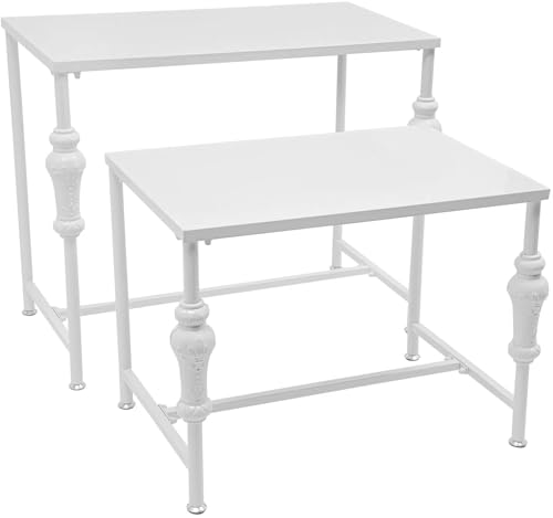 TTeralmon Industrial Retail Display Tables 2PCS Standing Clothing Shoes Display Rack Boutique Display Riser Handbag Display Stand