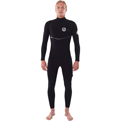 Rip Curl, E-Bomb 4/3 GB Steamer Chest-Zip Wetsuit - Men's, Black, XL