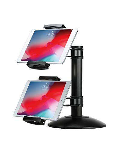 50% Off Discount Dual Tablet Mount - CTA Quick-Connect Dual Tablet Mount with Height-Adjustable Arms for iPad Air 1-4, and Tablets up to 10” in Length (PAD-QC2M)