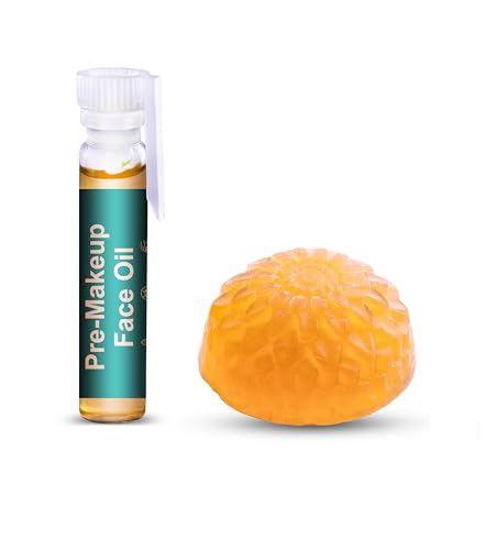 Image of Arezou Pre-Makeup Face Oil & Soap Mini Kit - Natural Hydrating Primer with Cedarwood Essential Oil for Smooth, Glowing Skin | Face Oil 2ml + Gentle Cleanser Soap 25g | Organic Skincare, Travel-Size Gift Set for Radiance & Deep Moisture
