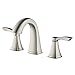 Innova MoonstoneTwo Handle Widespread Hi Arc Bathroom Faucet with Easy Install QuickNut and ClogFREE PopUp Drain