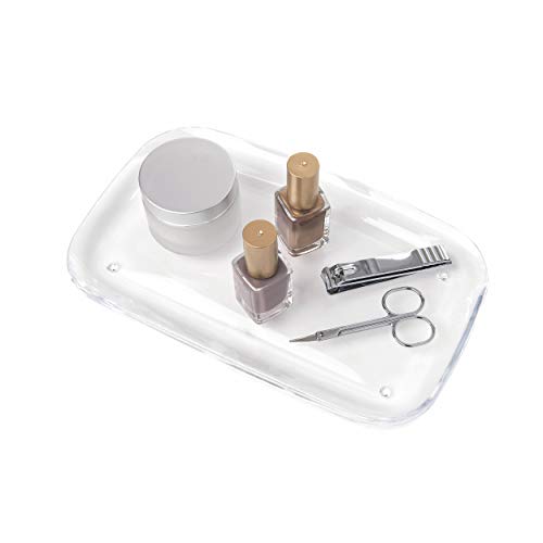 Umbra 1005786-165 Droplet Tray Jewelry Display/Holder, Bathroom Accessory/Amenity Holder – Clear Acrylic, Looks Like Glass,25 x 15 x 2 cm