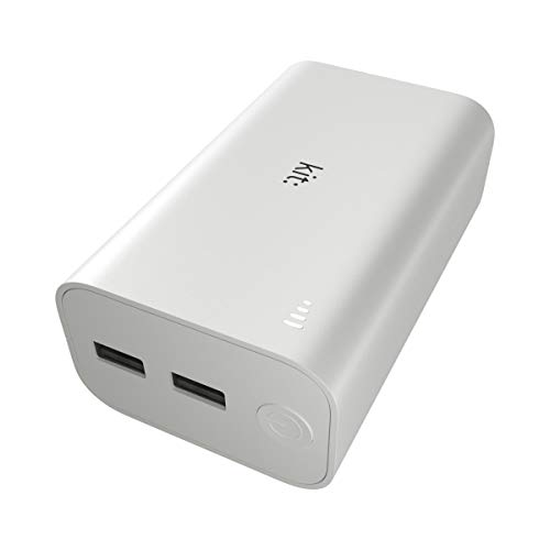 Kit Essentials Emergency Charger Power Bank 12000 mAh, High Capacity Powerbank for Smartphones, Tablets and Devices works with iPhone, iPad, Samsung, Google, Huawei, Sony, HTC and Many Others - White