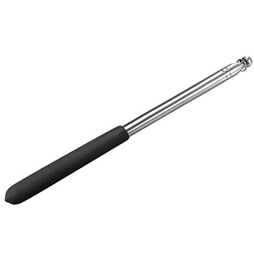Image of Othmro 1M,Telescopic Handheld Flagpoles,Stainless steel Plastic,Telescopic Guide Flag Pole,Teaching Pointer,for Tour Guides and Teachers,Black Silver 5pcs