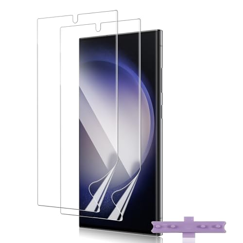 per Samsung Galaxy S23 Ultra 5G Pellicola Protettiva 2 Pezzi Hydrogel Morbido HD Trasparente Anti-Graffio Anti-Impronte Senza Bolle Protezione Schermo tpu