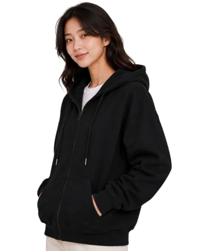 Image of SHAIRA FASHION Casual Solid Full Sleeves Stylish Winter Hooded Neck Fleece Zipper Hoodie for Women