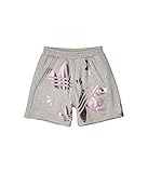 adidas Originals Women's Large Logo Short, Medium Gray Heather/True Pink, Small