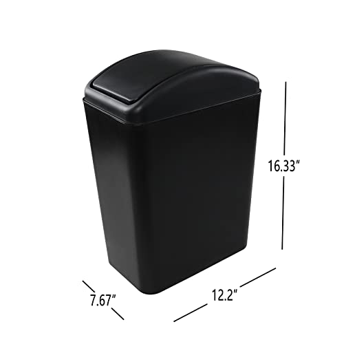 Caneca de basura plástica rectangular 4.5 galones miniatura 3