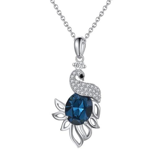 Image of 925 Sterling Silver Cubic Zirconia Animal Crystal Chain Pendant Necklace | Lovely Gift for Women and Girls, Gift for Her