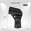 2 Pack Mic Stand Holder Set, Adjustable Microphone Clip for Wired and Wireless Mics, Universal Mic Stand Accessory with 5/8" to 3/8" Adapter for Recording and Stage Use #1