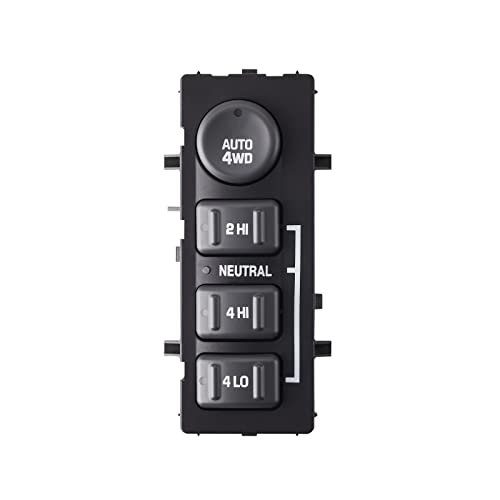 4 Wheel Driver Switch for 1999-2000-2001-2002 Chevy Silverado Suburban Avalanche Tahoe - GMC Sierra Yukon 1500 2500 3500 4x4 Switch, 4WD Transfer Case Selector Switch Control, 15709327-19168767-901062