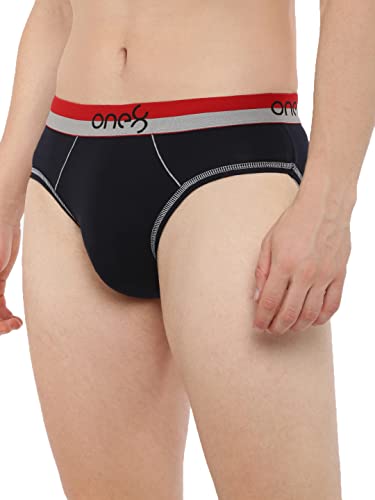 Image of one8 by Virat Kohli Men's Solid Brief(717 Mid Blue X-Large)