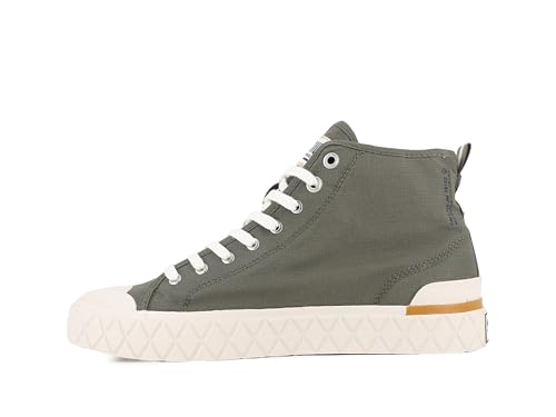 Image of Palladium Unisex Palla Ace Mid Organic Canvas Lace Up Sneaker