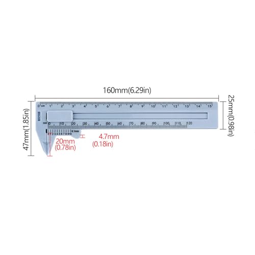 Calibrador Vernier 0-150 mm doble escala portátil miniatura 3