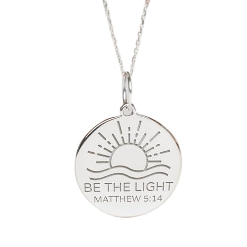 Collier Be The Light en argent sterling 925 gravé par LKBEADS