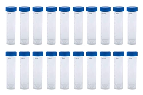 HAXIHA 50ml Tubi Centrifughi con Tappo a vite Provette Graduate,Tubo