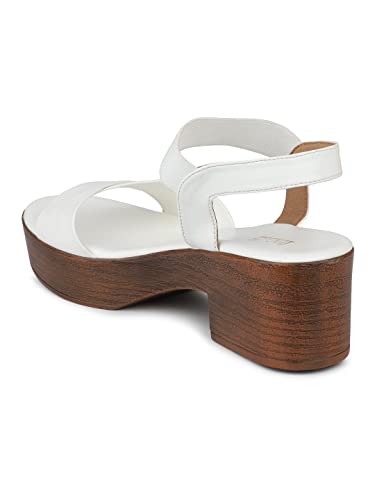 Image of Inc.5 Women's 101310 White Heeled Sandal