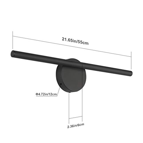 Aipsun Black Wall Sconce Rotatable 360° Led Black Wall Light Fixture For Bedroom Living Room Hotel Hallway Corridor Warm White 3000K #TOP6