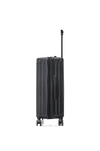 Rockland 3 Set, 2-Piece Hardside Spinner Wheel Upright Luggages with Tote, Black3