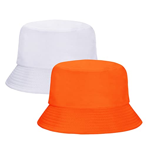 Image of Rosoz 1 & 2 Pack Bucket Hat for Women Men Summer Travel Beach Sun Hat Outdoor Cap Unisex Bucket Hats