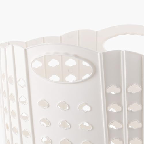 Panier à linge pliable avec poignées solides et structure souple amovible - 8