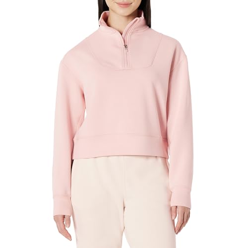 Amazon Essentials Women's Active Sweat Half Zip Pullover Sweatshirt, Dusty