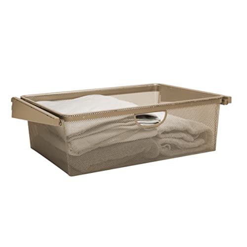 Closet Culture By Knape & Vogt 7.28 In. H X 16.65 In. W X 21.56 In. D Wire Mesh Basket In Satin Gold #TOP2