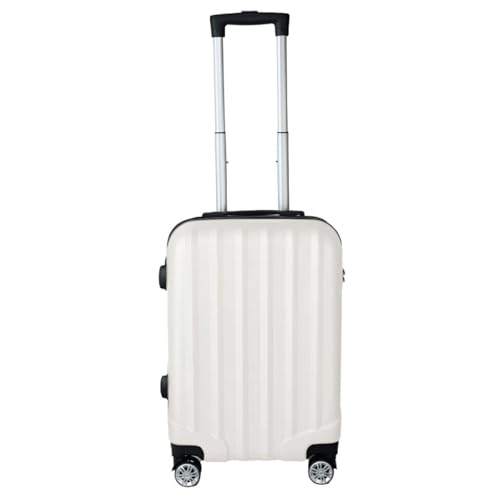 Mala de Viagem de Bordo Silent Noronha 10kg - Padrão ANAC | Rígida em ABS | 4 Rodas Duplas 360° | Cadeado Numérico Integrado | Leve e Resistente (Branco)